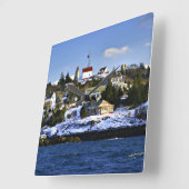 Monhegan Island Lighthouse, Maine Vierkante Klok (Hoek)