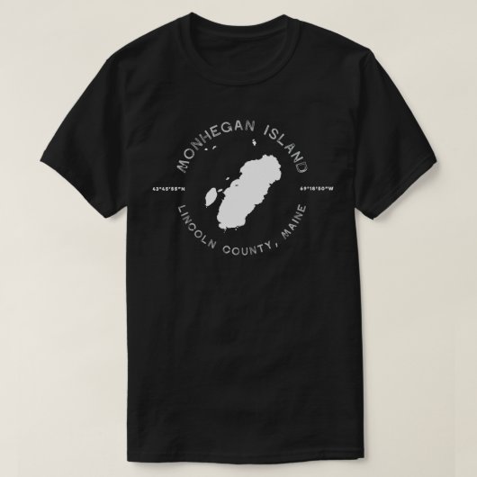 Monhegan Island Maine Retro Graphic T-shirt (Design voorkant)