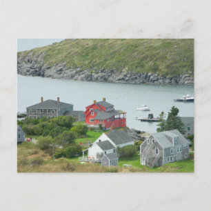 Monhegan Island Time Maine Coastal Fun Harbour PC  Feestdagenkaart