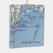 Monhegan Lighthouse Map Keramisch Ornament (Rechts)