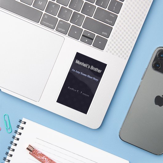 Monheit's Brother Book Cover Sticker (Laptop met iPhone)