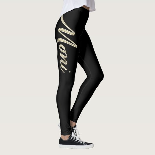 Moni white gold Handwriting Hose Leggings (Rechts)