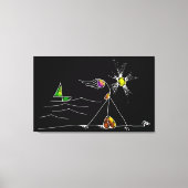 MONICA AND SUNSET CANVAS AFDRUK (Voorkant)