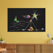 MONICA AND SUNSET CANVAS AFDRUK (Insitu (Woonkamer))