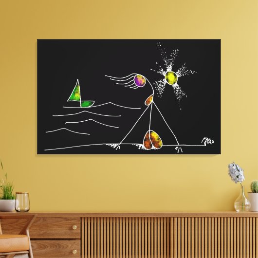 MONICA AND SUNSET  CANVAS AFDRUK (Insitu (Woonkamer))