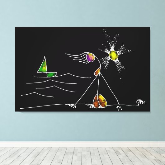 MONICA AND SUNSET CANVAS AFDRUK (Insitu (Houten vloer))