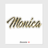 Monica black gold Lettering Aufkleber Sticker (Vel)