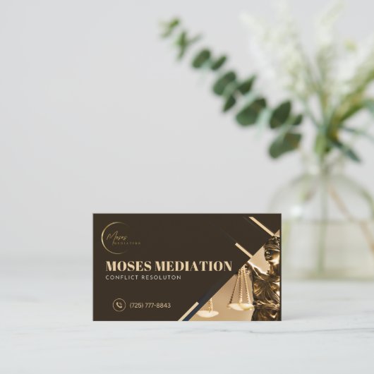 Monica C Moses I Mozes Bemiddeling Visitekaartje (Staand voorkant)