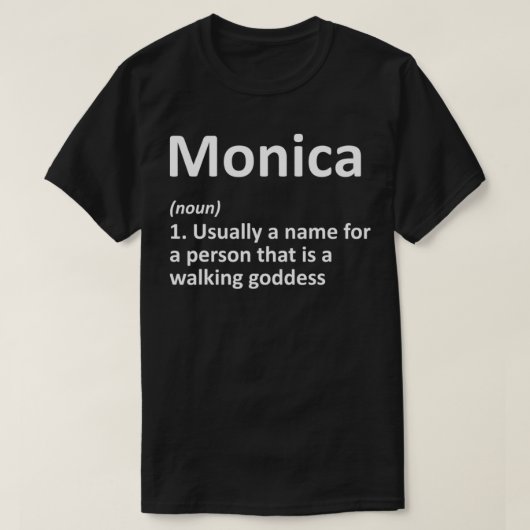 MONICA Definition Personalized Name Funny Birthday T-shirt (Design voorkant)