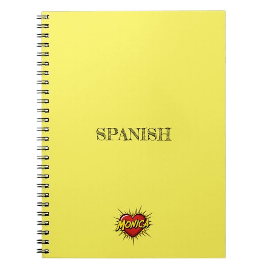 Monica Heart Yellow Notitieboek (Voorkant)