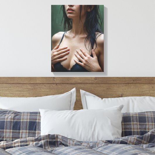 Monica in de regen canvas afdruk (Insitu (Slaapkamer))