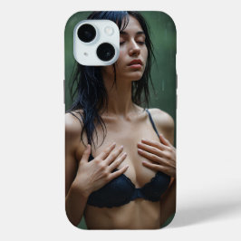 Monica in de regen iPhone 15 case