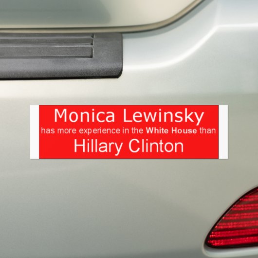 Monica Lewinsky voor President! Bumpersticker (Op auto)