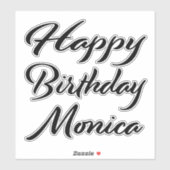 Monica Name Vorname black Sticker Geburtstag (Vel)
