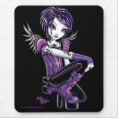 Monica Paars Tattoo Angel Mousepad Muismat (Voorkant)