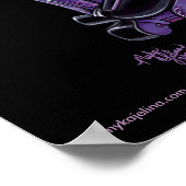 "Monica" Paarse Tattoo Angel Posters (Hoek)