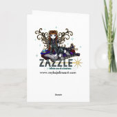 "Monica" Purple Tattoo Angel Card Kaart (Achterkant)