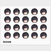 "Monica" Valentijn Hartveer Zeemeermin Stickers (Vel)