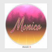 Monica Vorname Name golden pink Aufkleber Sticker (Vel)
