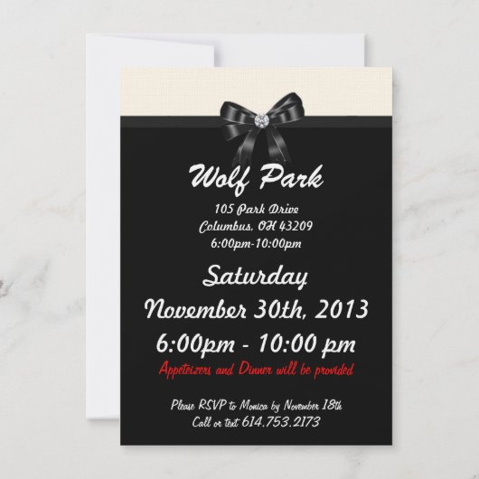 Monica's 45e verjaardag Invite Kaart (Achterkant)