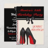 Monica's 45e verjaardag Invite Kaart (Voorkant / Achterkant)