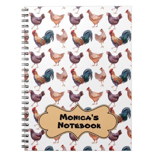 Monica's Chicken Spiral Notitieboek (Voorkant)