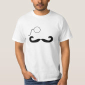 monicle en snor t-shirt (Voorkant)