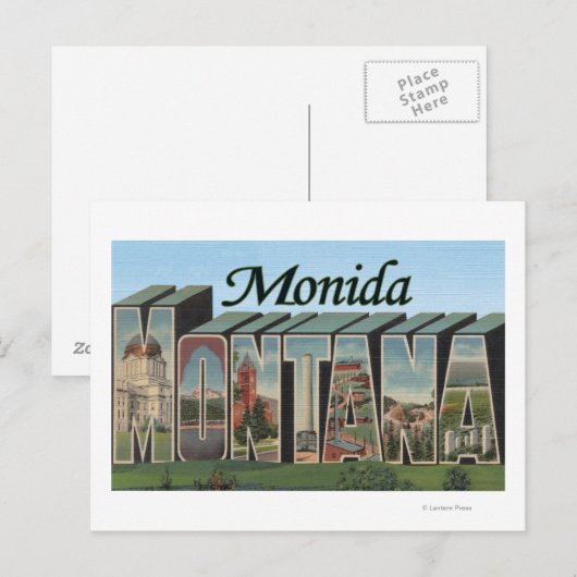 Monida, Montana Briefkaart (Voorkant / Achterkant)