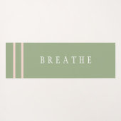 Monigram Yoga Roze en Groene Strepen Yogamat (Achterkant (horizontaal))