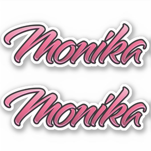 Monika faded pink Aufkleber Sticker Stickerset (Voorkant)