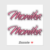 Monika faded pink Aufkleber Sticker Stickerset (Vel)