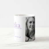 Monika naam definitie aangepaste foto paars koffiemok (Center)