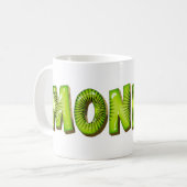 Monika Name Kiwi Style Tasse Teetasse Kaffeetasse Koffiemok (Voorkant links)