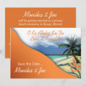 Monika's op maat gemaakte Las Vegas Save The Date (Voorkant / Achterkant)