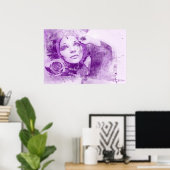 Monique en Roos - Grunge Art Poster (Thuiskantoor)