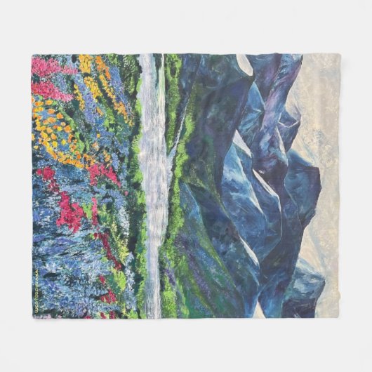 Moniques Alaskan Mountains fleece deken (Voorkant (Horizontaal))