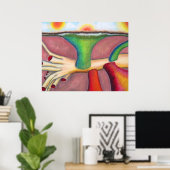 "Monisme" Pastel & olie van A. Louise Peterson Poster (Thuiskantoor)