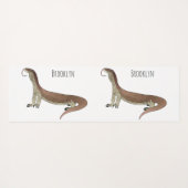 Monitor lizard cartoon illustration yogamat (Achterkant (horizontaal))