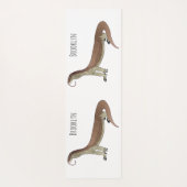 Monitor lizard cartoon illustration yogamat (Achterkant)