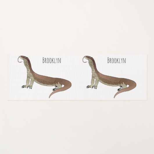 Monitor lizard cartoon illustration yogamat (Voorkant (horizontaal))