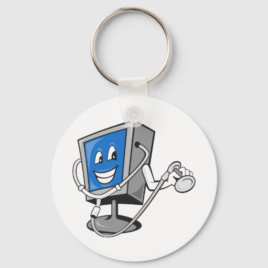 Monitor met een stethoscoop Sleutelhanger (Achterkant)