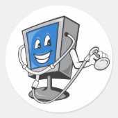 Monitor met een stethoscoop Stickers (Voorkant)