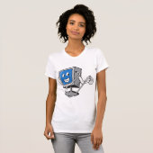 Monitor met een stethoscoop t-shirt (Voorkant volledig)