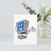 Monitor met een stethoscoop uitnodigingen (Staand voorkant)