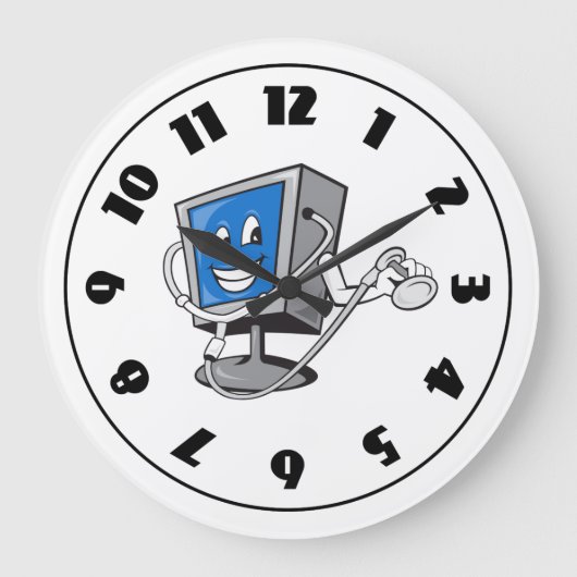 Monitor met een stethoscoopklok grote klok (Voorkant)