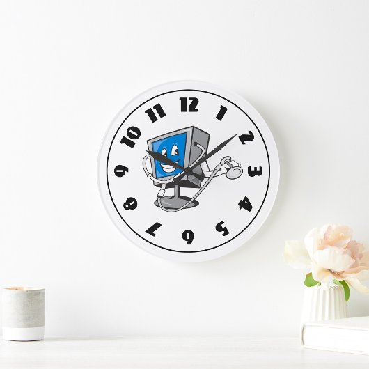 Monitor met een stethoscoopklok grote klok