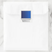 Monitor Vierkante Sticker (Tas)