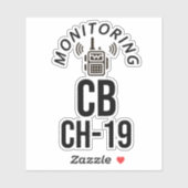 Monitoring CB Channel 19 Sticker (Vel)