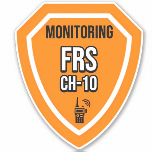 Monitoring FRS Channel 10 Sticker (Voorkant)