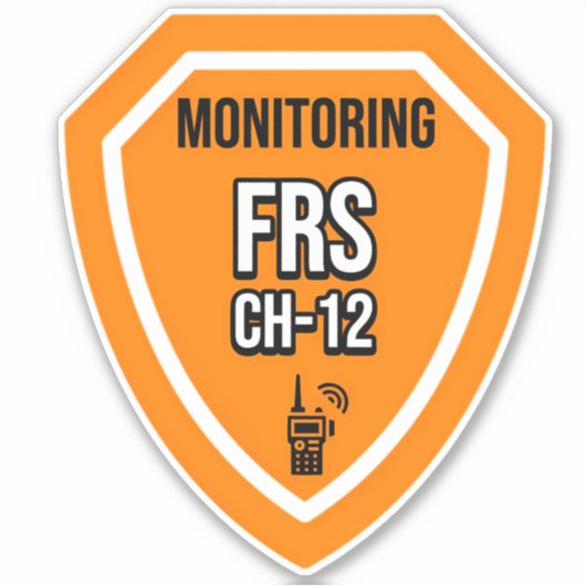 Monitoring FRS Channel 12 Sticker (Voorkant)